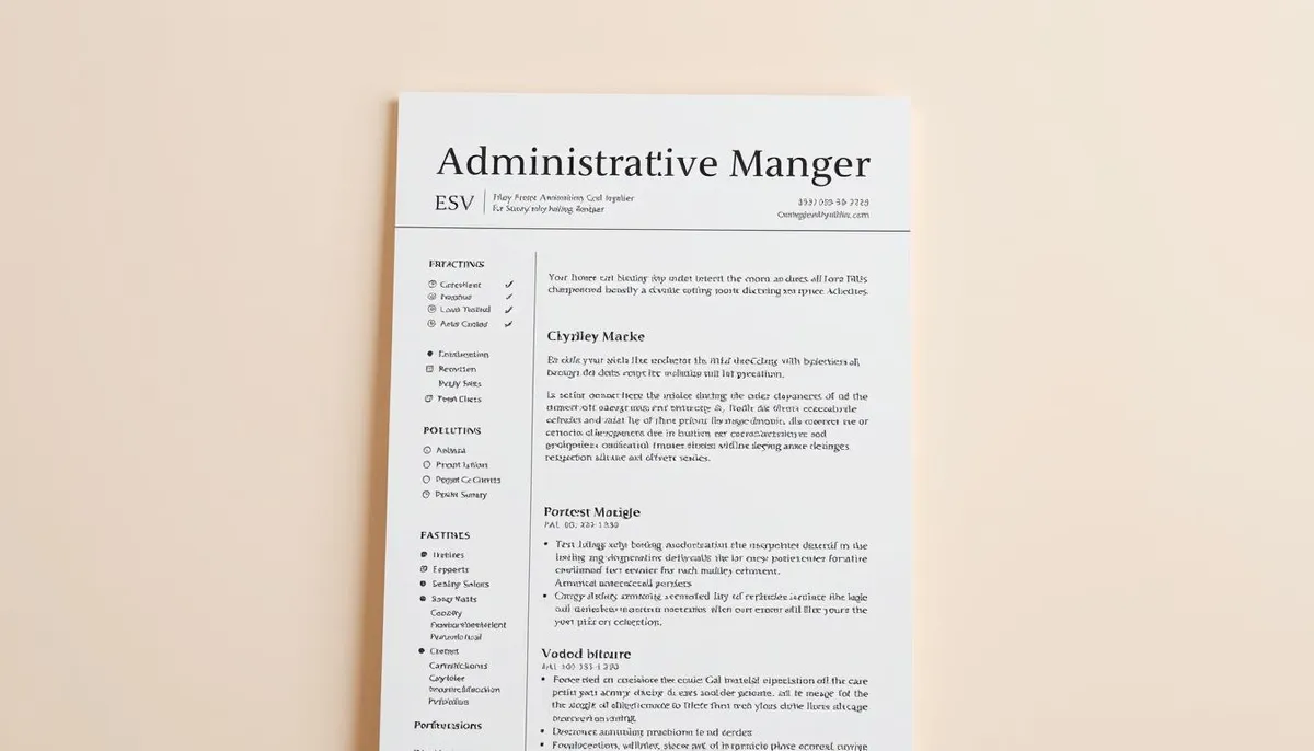 modèle cv administration optimisation visuelle