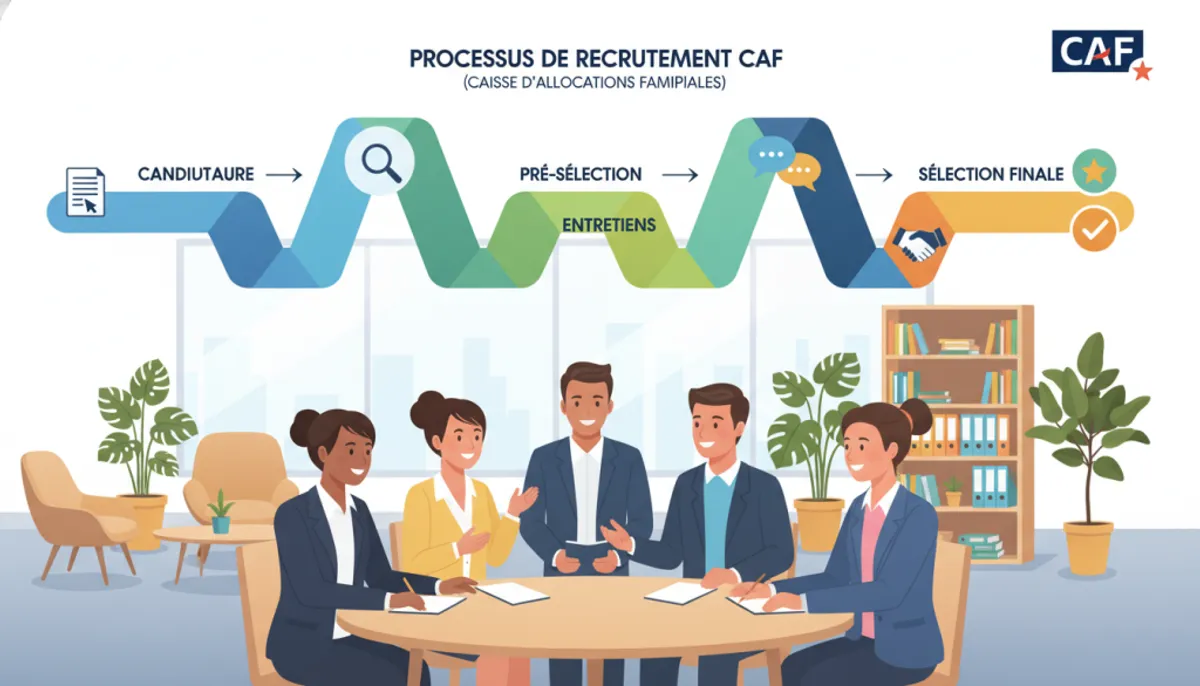 processus recrutement CAF étapes sélection candidats